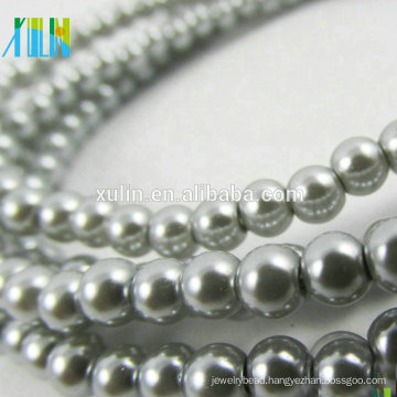 3mm glass pearl beads mother pearl gradually necklace round DIY loose gemstone beads